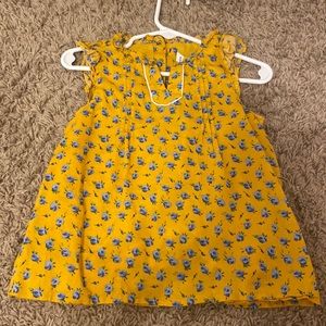 Yellow Janie and jack floral toddler shirt
